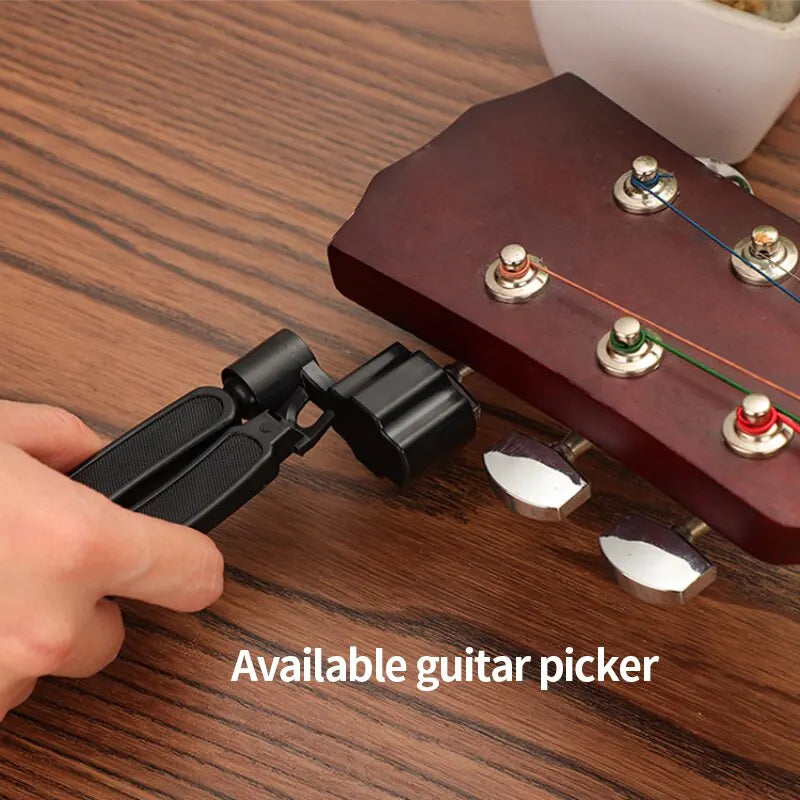 Outil pour changement de cordes de guitare – Pince 3-en-1 : coupe-cordes, enrouleur de cordes et extracteur de chevilles